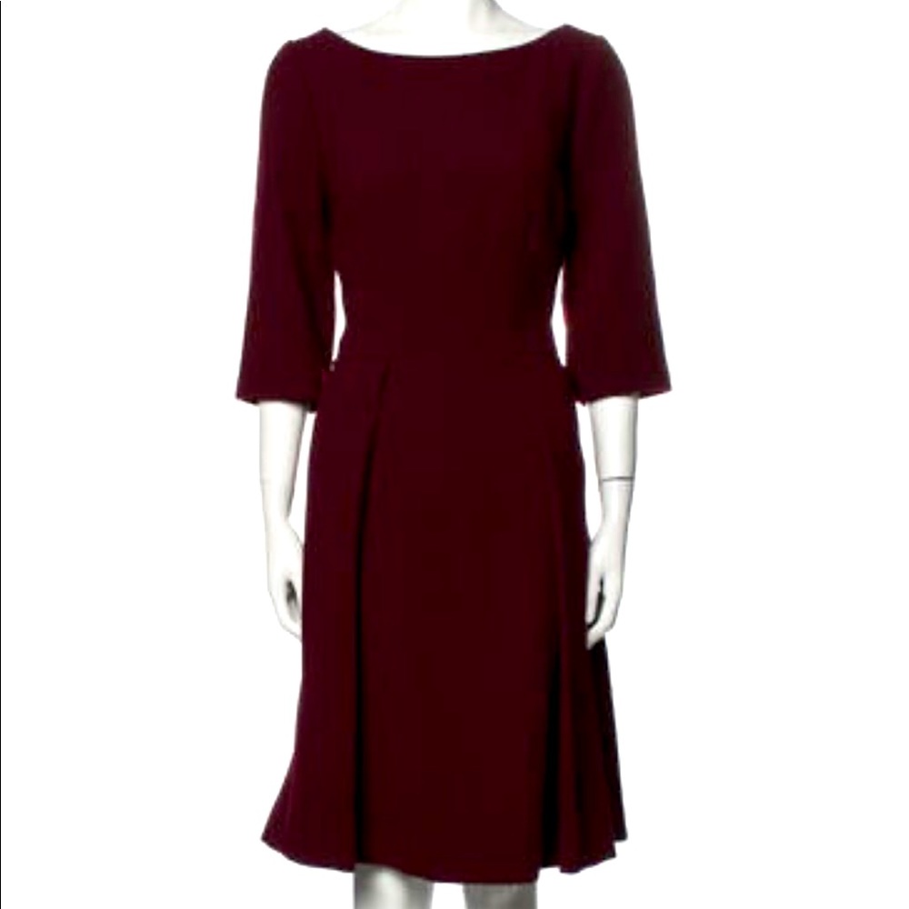 Lafayette 148 Burgundy A-line Dress